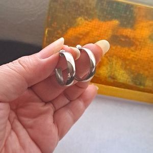 Estate find vintage Silver Earrings postback